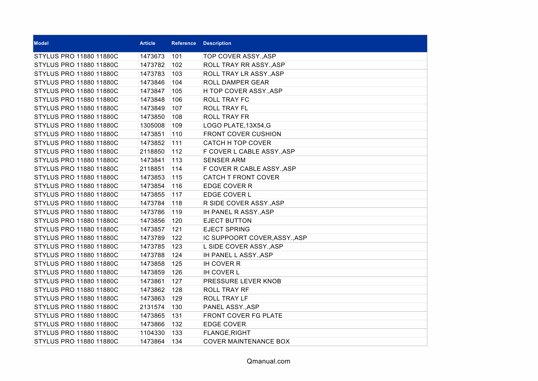 EPSON StylusPro 11880 11880C Parts Manual-2 EPSON StylusPro 11880 11880C Parts Manual-2